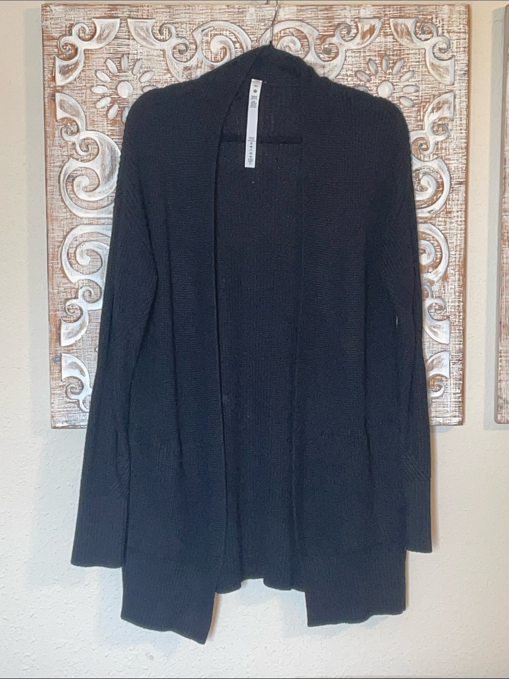 lululemon athletica Black Open-Front Knit Cardigan